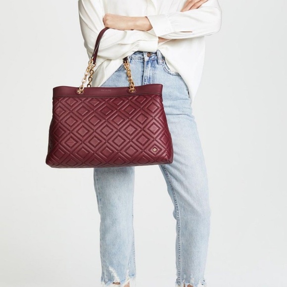 Tory Burch Handbags - Tory Burch Quilted Fleming Tote Triple Compartment